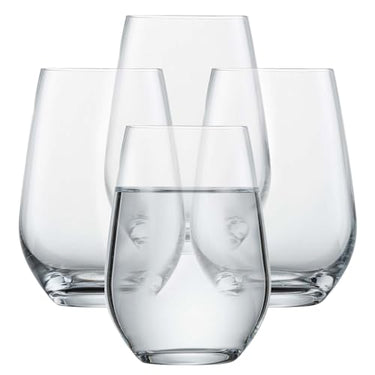 SCHOTT ZWIESEL Wasserglas Forté (4er-Set), vielseitig einsetzbare Trinkbecher, spülmaschinenfeste Tritan-Kristallgläser, Made in Germany (Art.-Nr. 123618), Klar, Kristall im Sale